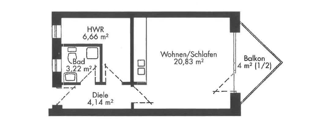 Prenájom bytu 1-izbový 37 m², Wilhelmshaven, Dolné Sasko Prenájom bytu 1-izbový 37 m², Wilhelmshaven, Dolné Sasko