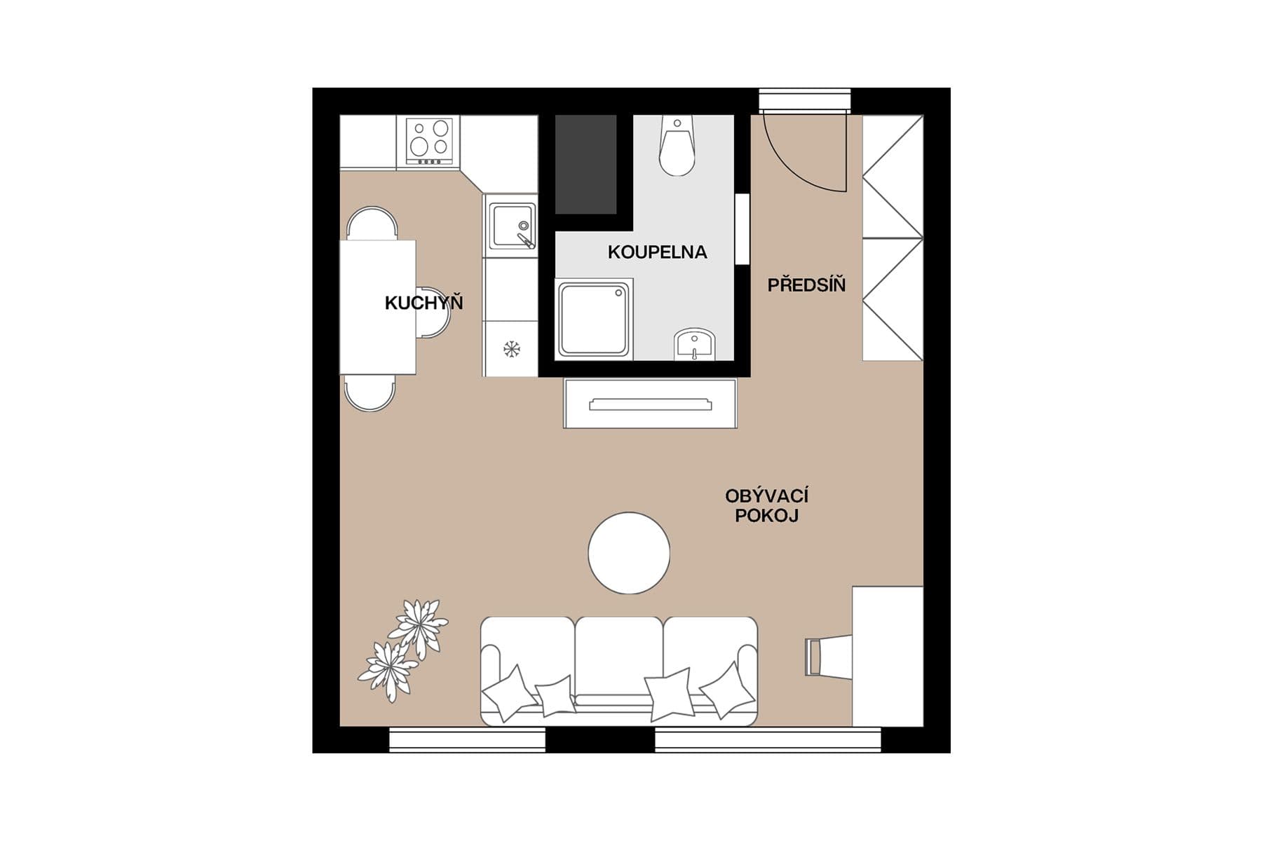 Predaj bytu 1-izbový 34 m², Cafourkova, Praha, Praha Predaj bytu 1-izbový 34 m², Cafourkova, Praha, Praha