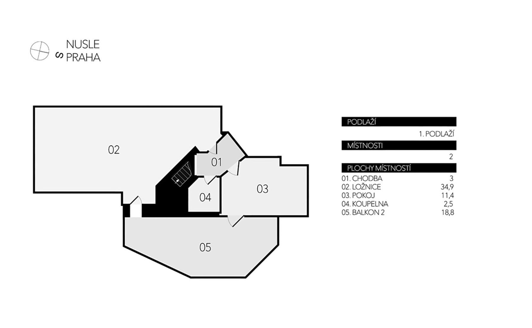 Prenájom bytu 3-izbový 210 m², Mojmírova, Praha, Praha Prenájom bytu 3-izbový 210 m², Mojmírova, Praha, Praha