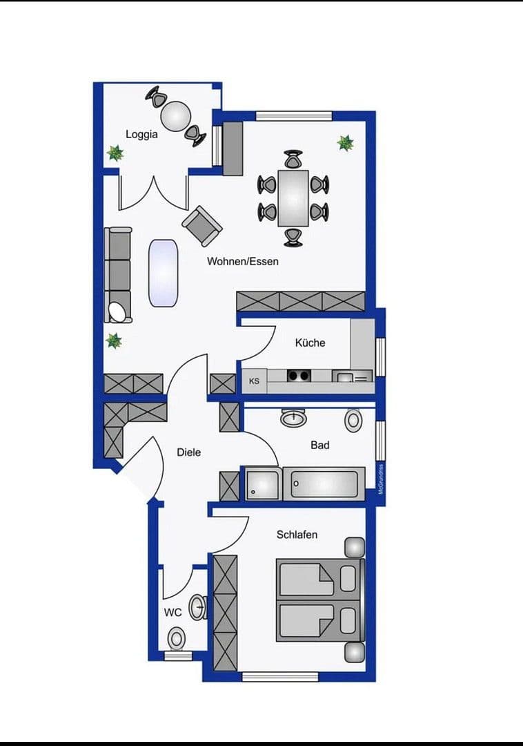 Prenájom bytu 2-izbový 65 m², Maintal, Hesensko Prenájom bytu 2-izbový 65 m², Maintal, Hesensko