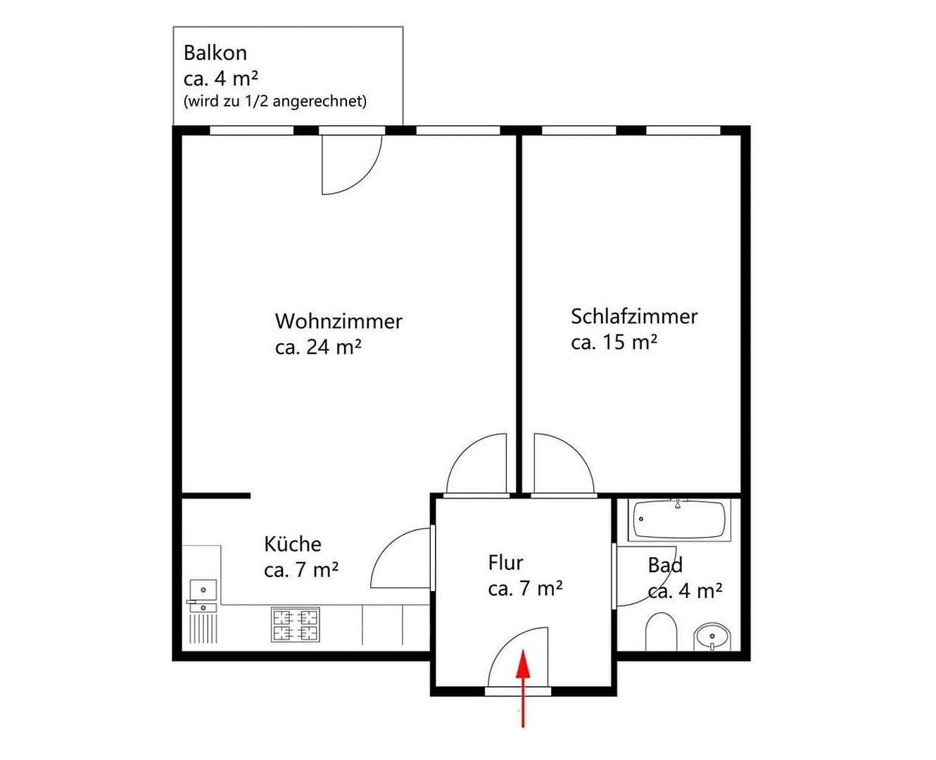 Prenájom bytu 2-izbový 59 m², Bremen, Brémy Prenájom bytu 2-izbový 59 m², Bremen, Brémy