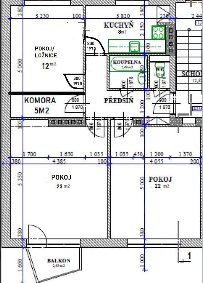 Prenájom bytu 3-izbový 85 m², Gončarenkova, Praha, Praha Prenájom bytu 3-izbový 85 m², Gončarenkova, Praha, Praha