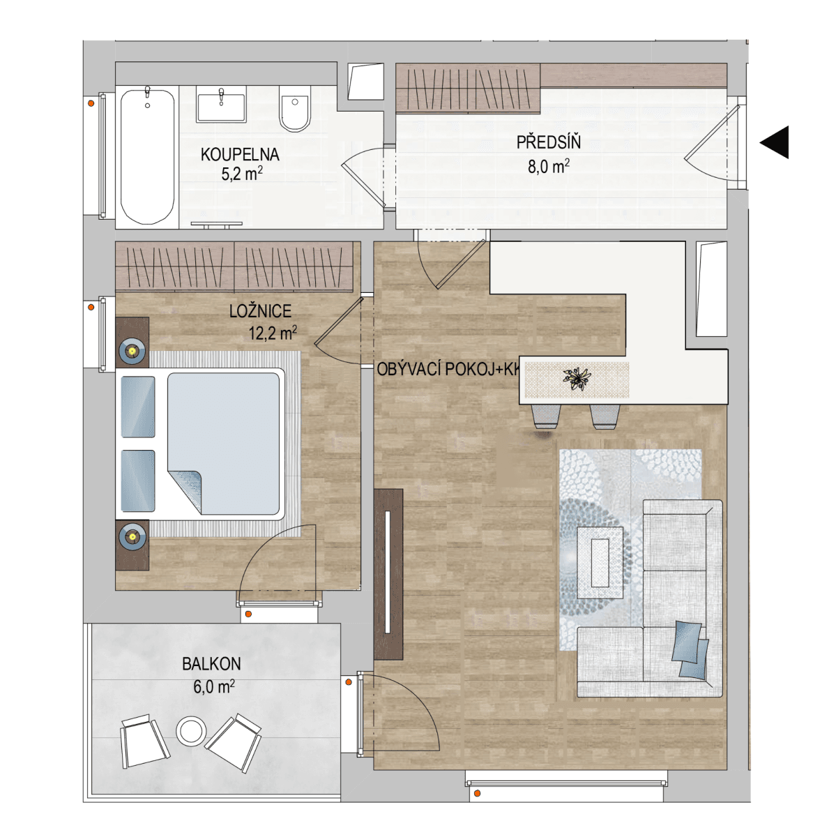 Prenájom bytu 2-izbový 55 m², Saarinenova, Praha, Praha Prenájom bytu 2-izbový 55 m², Saarinenova, Praha, Praha