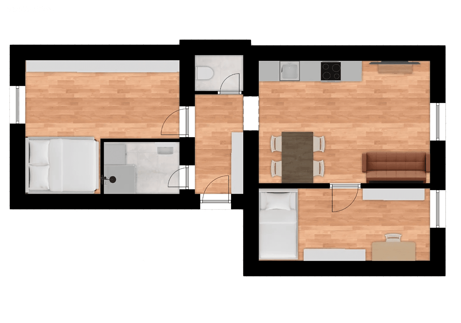 Predaj bytu 3-izbový 56 m², Na Dvorcích, Praha, Praha Predaj bytu 3-izbový 56 m², Na Dvorcích, Praha, Praha