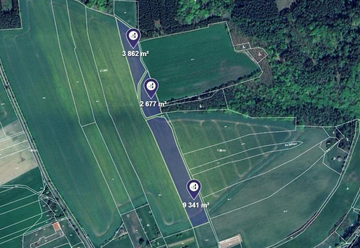 Predaj pozemku 15.880 m², Hřebečníky, Středočeský kraj Predaj pozemku 15.880 m², Hřebečníky, Středočeský kraj