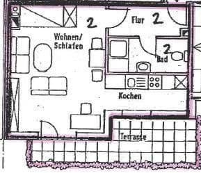 Prenájom bytu 1-izbový 44 m², Hinter der Saline 10, Lüneburg, Dolné Sasko Prenájom bytu 1-izbový 44 m², Hinter der Saline 10, Lüneburg, Dolné Sasko