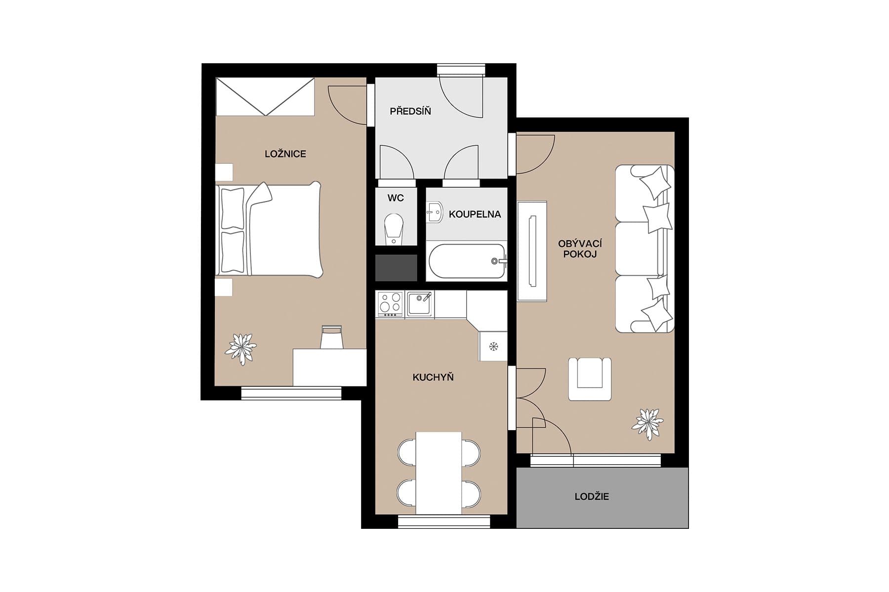 Predaj bytu 2-izbový 65 m², Bouřilova, Praha, Praha Predaj bytu 2-izbový 65 m², Bouřilova, Praha, Praha