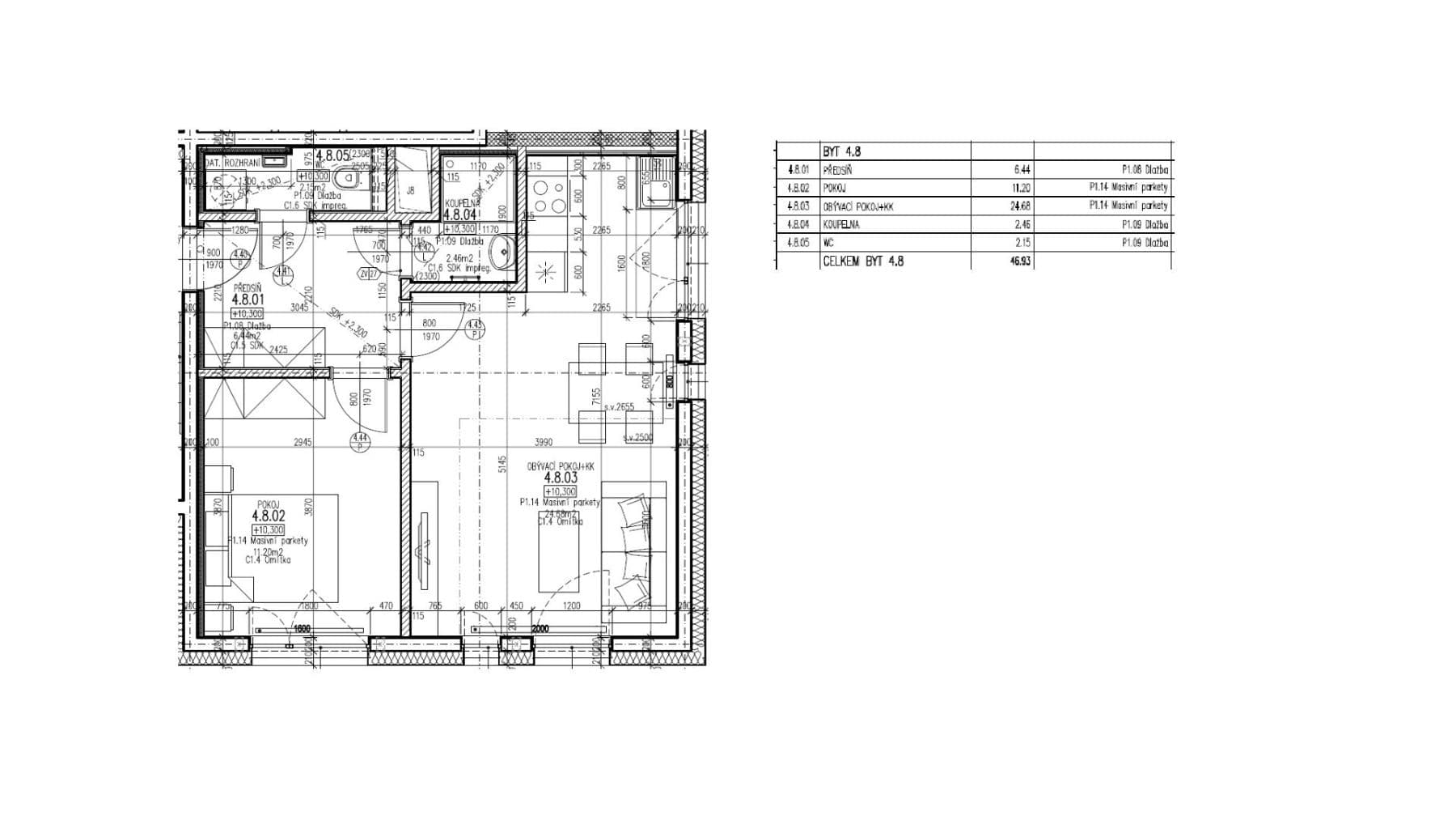Prenájom bytu 2-izbový 47 m², Práčská, Praha, Praha Prenájom bytu 2-izbový 47 m², Práčská, Praha, Praha