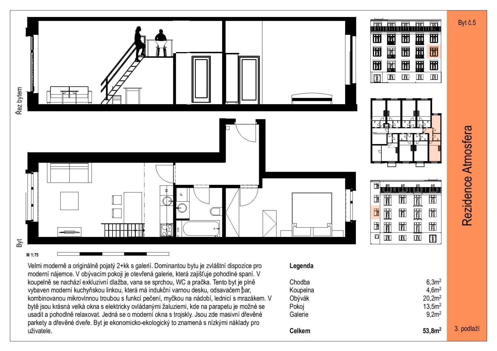 Prenájom bytu 2-izbový 54 m², Ambrožova, Praha, Praha Prenájom bytu 2-izbový 54 m², Ambrožova, Praha, Praha