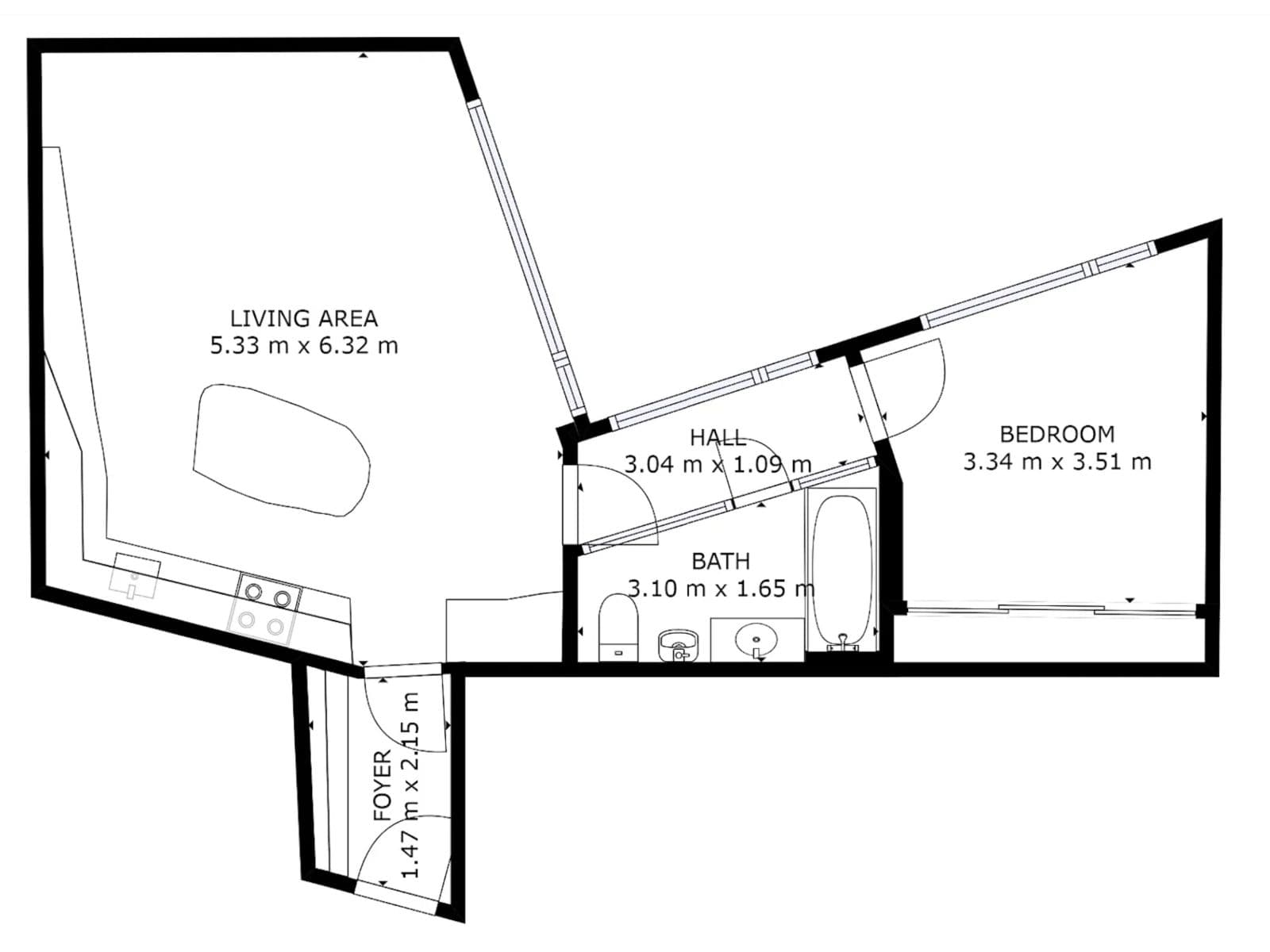Prenájom bytu 57 m², Komunardů, Praha, Praha Prenájom bytu 57 m², Komunardů, Praha, Praha