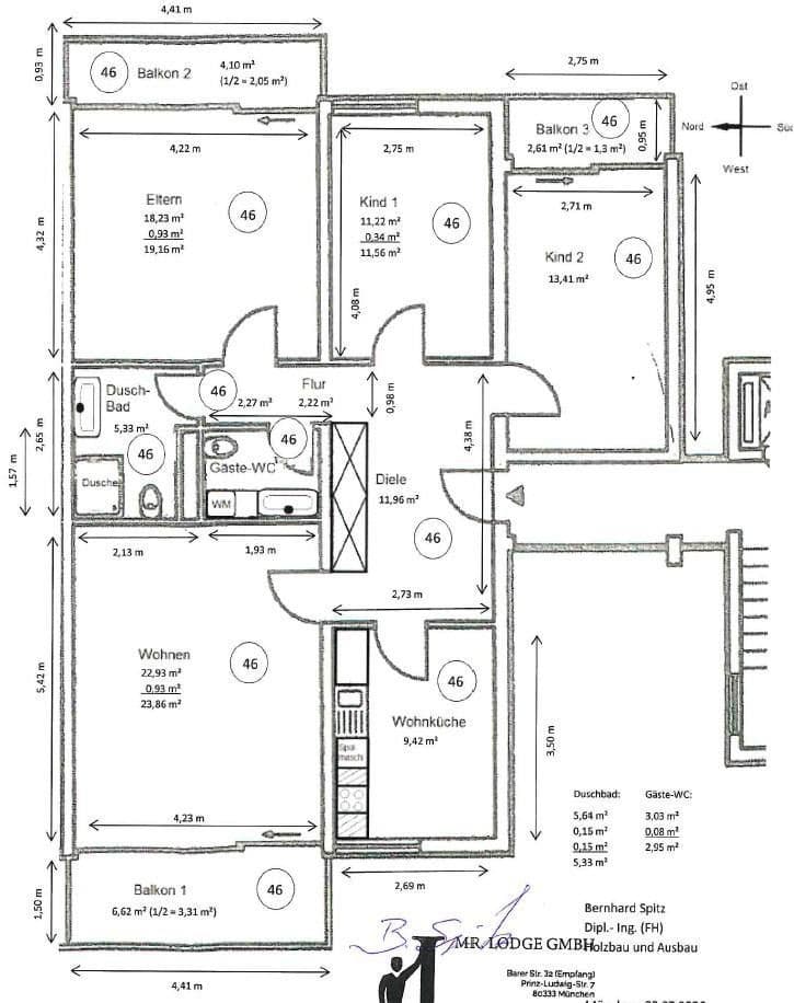 Prenájom bytu 4-izbový 106 m², Mondstr. 8, Aschheim, Bavorsko Prenájom bytu 4-izbový 106 m², Mondstr. 8, Aschheim, Bavorsko