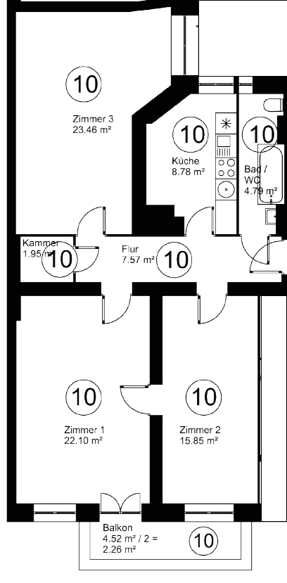 Predaj bytu 3-izbový 87 m², Mindener Straße 3, Berlin, Berlín Predaj bytu 3-izbový 87 m², Mindener Straße 3, Berlin, Berlín