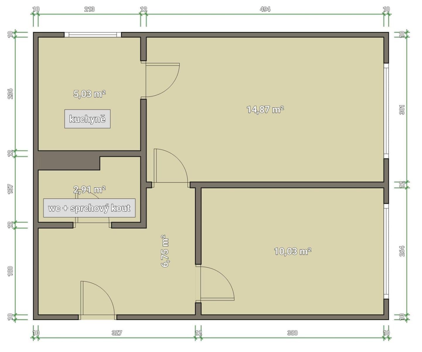 Prenájom bytu 2-izbový 40 m², Písečná, Praha, Praha Prenájom bytu 2-izbový 40 m², Písečná, Praha, Praha