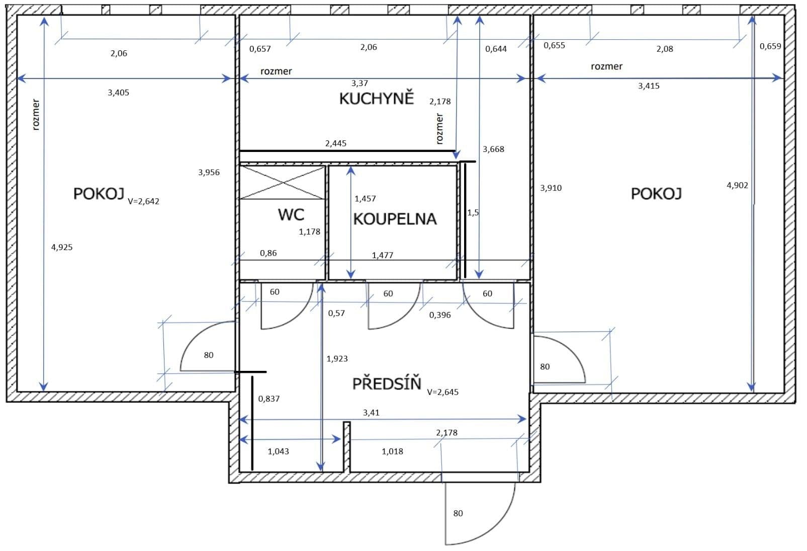 Prenájom bytu 2-izbový 52 m², Na Vrcholu, Praha, Praha Prenájom bytu 2-izbový 52 m², Na Vrcholu, Praha, Praha
