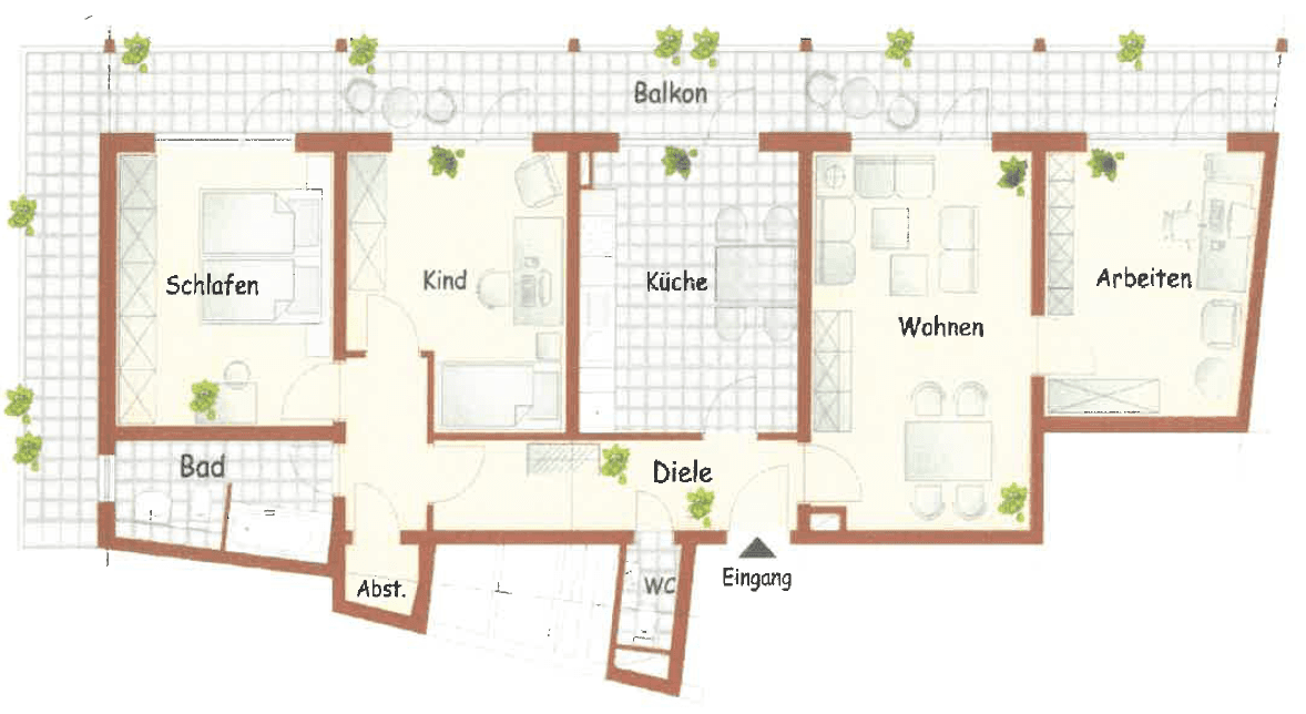 Prenájom bytu 4-izbový 107 m², Froschlache 19, Ludwigshafen-Friesenheim, Porýnie-Falcko Prenájom bytu 4-izbový 107 m², Froschlache 19, Ludwigshafen-Friesenheim, Porýnie-Falcko
