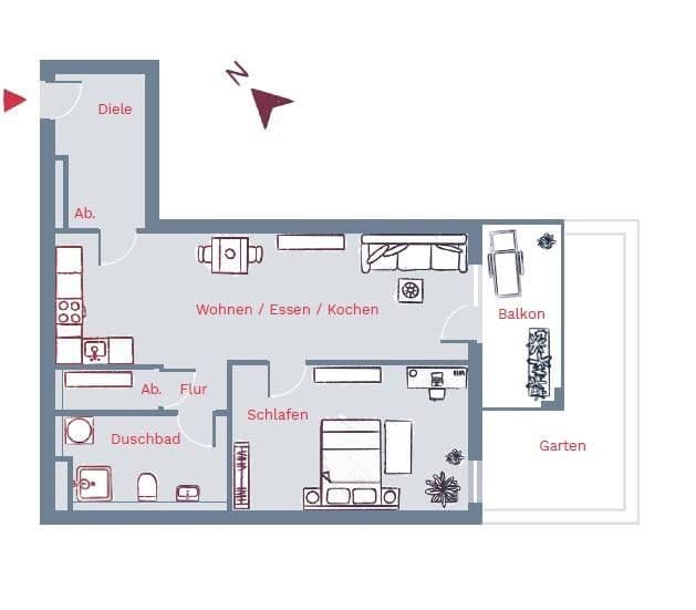 Prenájom bytu 2-izbový 59 m², Goldina-Hirschberg-Straße 3, Frankfurt am Main, Hesensko Prenájom bytu 2-izbový 59 m², Goldina-Hirschberg-Straße 3, Frankfurt am Main, Hesensko