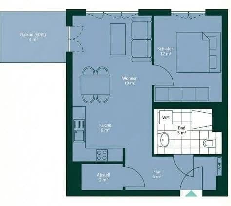 Prenájom bytu 2-izbový 53 m², Fischerstraße 28j, Zossen, Brandenbursko Prenájom bytu 2-izbový 53 m², Fischerstraße 28j, Zossen, Brandenbursko