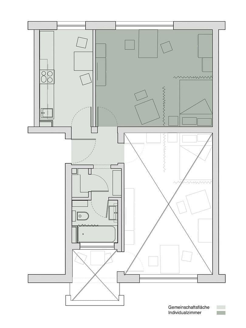 Prenájom bytu 1-izbový 30 m², Steinforststr. 38, Erlangen, Bavorsko Prenájom bytu 1-izbový 30 m², Steinforststr. 38, Erlangen, Bavorsko