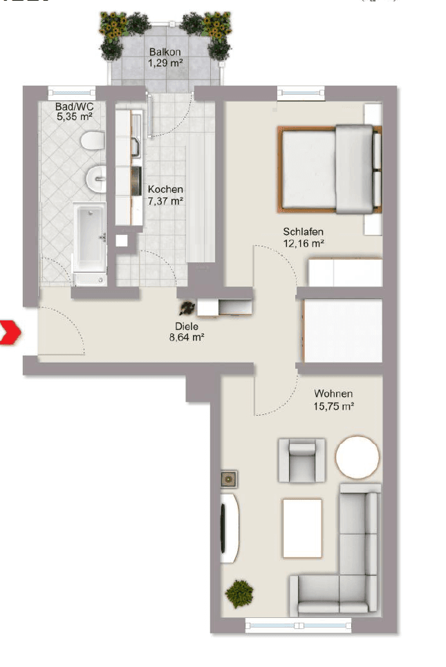 Prenájom bytu 2-izbový 52 m², Rennweg 19, Nürnberg, Bavorsko Prenájom bytu 2-izbový 52 m², Rennweg 19, Nürnberg, Bavorsko