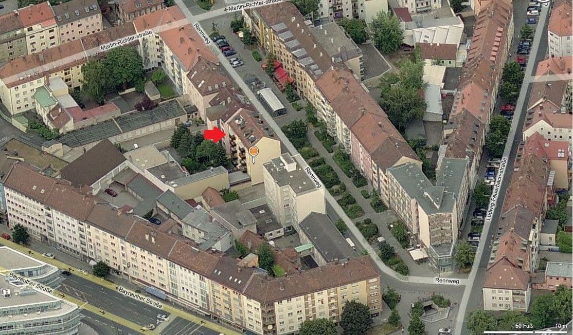 Prenájom bytu 2-izbový 52 m², Rennweg 19, Nürnberg, Bavorsko Prenájom bytu 2-izbový 52 m², Rennweg 19, Nürnberg, Bavorsko