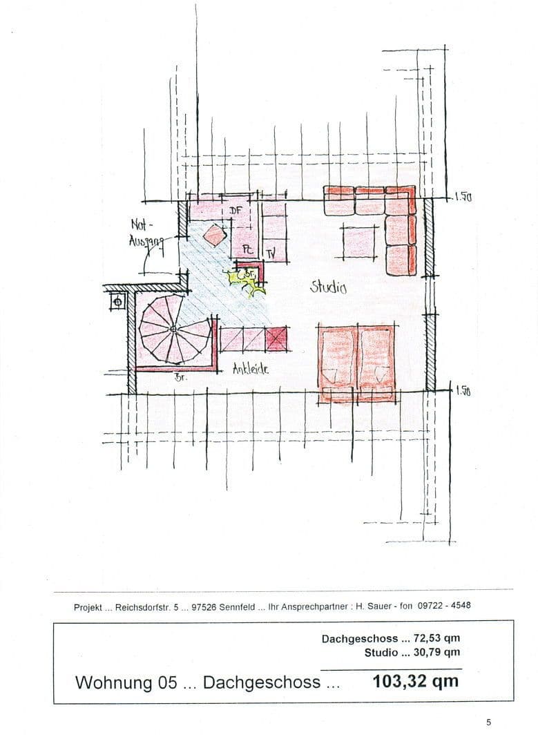 Prenájom bytu 4-izbový 103 m², Reichsdorfstraße 5, Sennfeld, Bavorsko Prenájom bytu 4-izbový 103 m², Reichsdorfstraße 5, Sennfeld, Bavorsko
