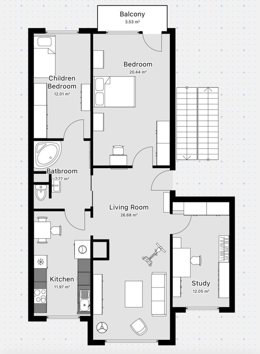 Prenájom bytu 4-izbový 96 m², Na Lysinách, Praha, Praha Prenájom bytu 4-izbový 96 m², Na Lysinách, Praha, Praha