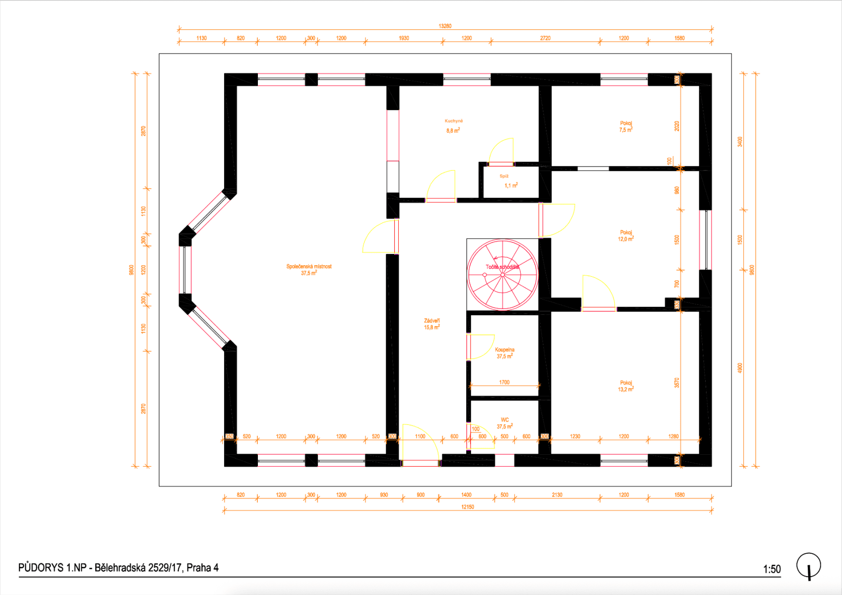 Predaj domu 245 m², pozemek 121 m², Bělehradská, Praha, Praha Predaj domu 245 m², pozemek 121 m², Bělehradská, Praha, Praha