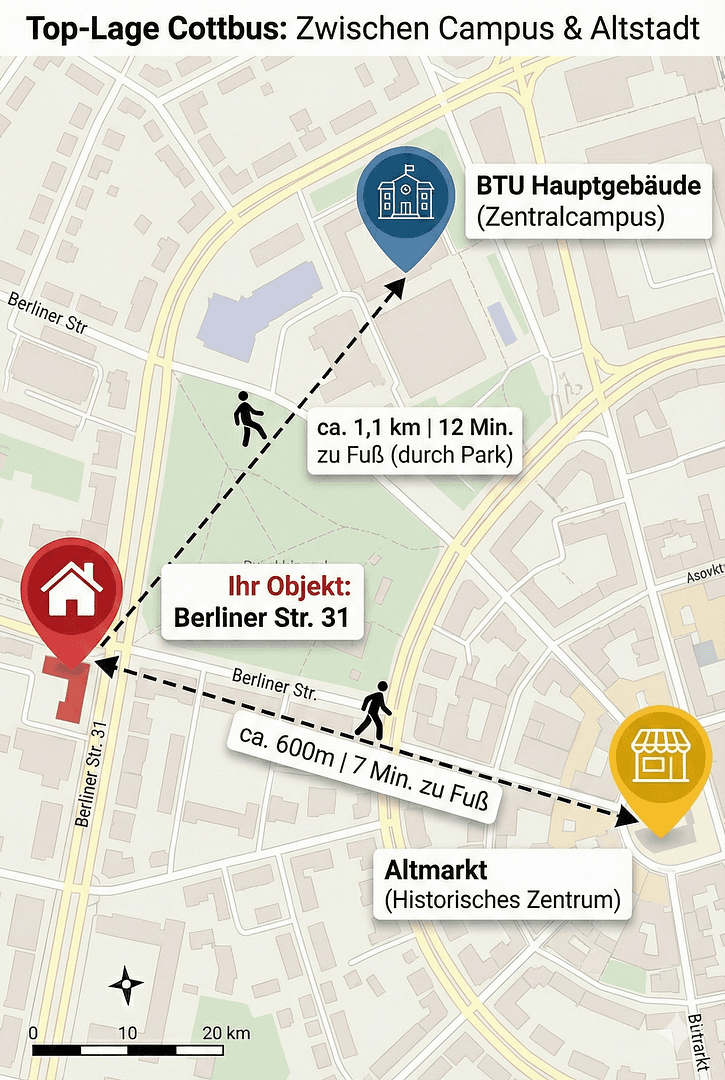 Prenájom bytu 2-izbový 53 m², Cottbus, Brandenbursko Prenájom bytu 2-izbový 53 m², Cottbus, Brandenbursko