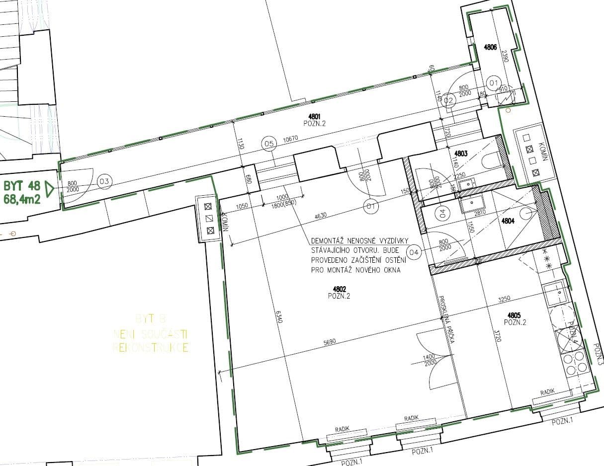 Prenájom bytu 1-izbový 68 m², Vodičkova, Praha, Praha Prenájom bytu 1-izbový 68 m², Vodičkova, Praha, Praha