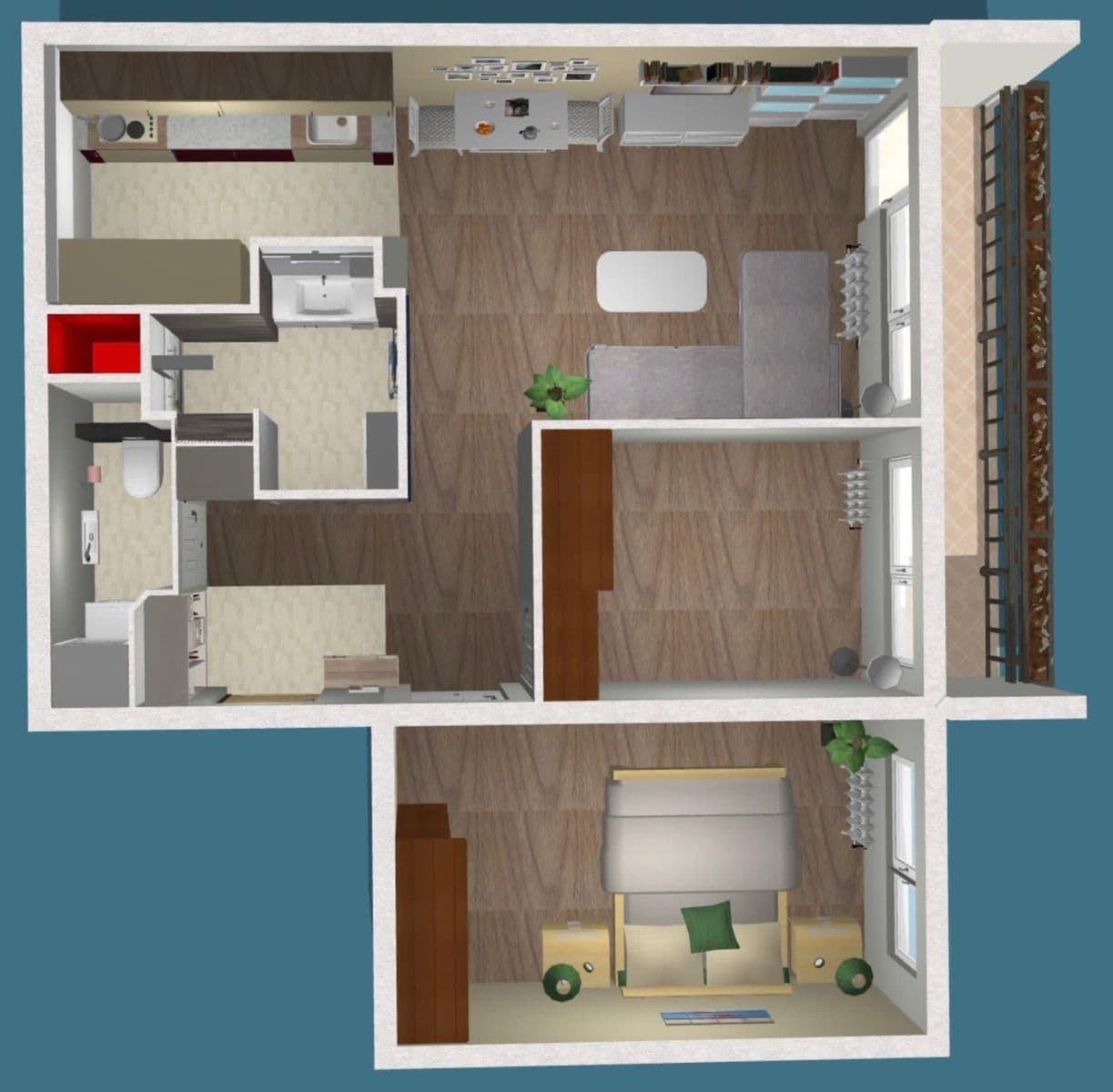 Prenájom bytu 3-izbový 60 m², Hlavatého, Praha, Praha Prenájom bytu 3-izbový 60 m², Hlavatého, Praha, Praha