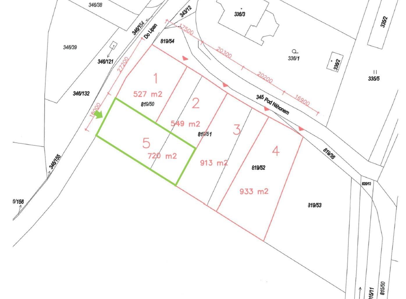 Predaj pozemku 720 m², Pod Náhonem, Praha, Praha Predaj pozemku 720 m², Pod Náhonem, Praha, Praha