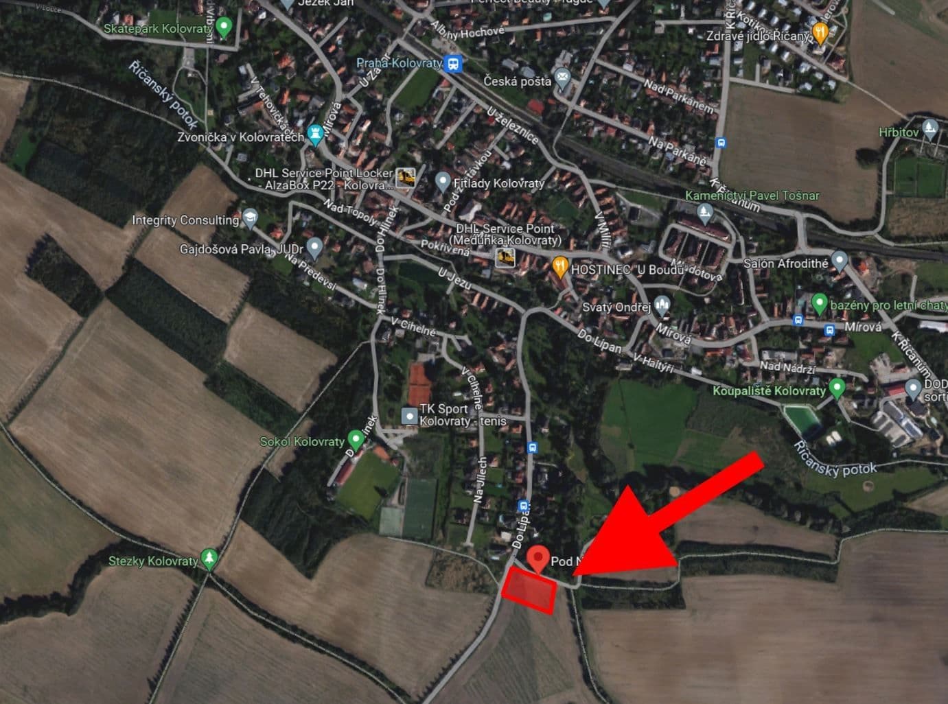 Predaj pozemku 913 m², Pod Náhonem, Praha, Praha Predaj pozemku 913 m², Pod Náhonem, Praha, Praha