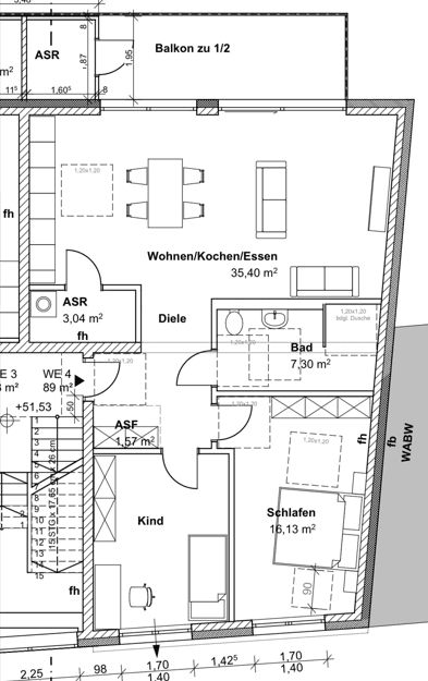 Prenájom bytu 3-izbový 90 m², Köln, Severné Porýnie - Westfálsko Prenájom bytu 3-izbový 90 m², Köln, Severné Porýnie - Westfálsko