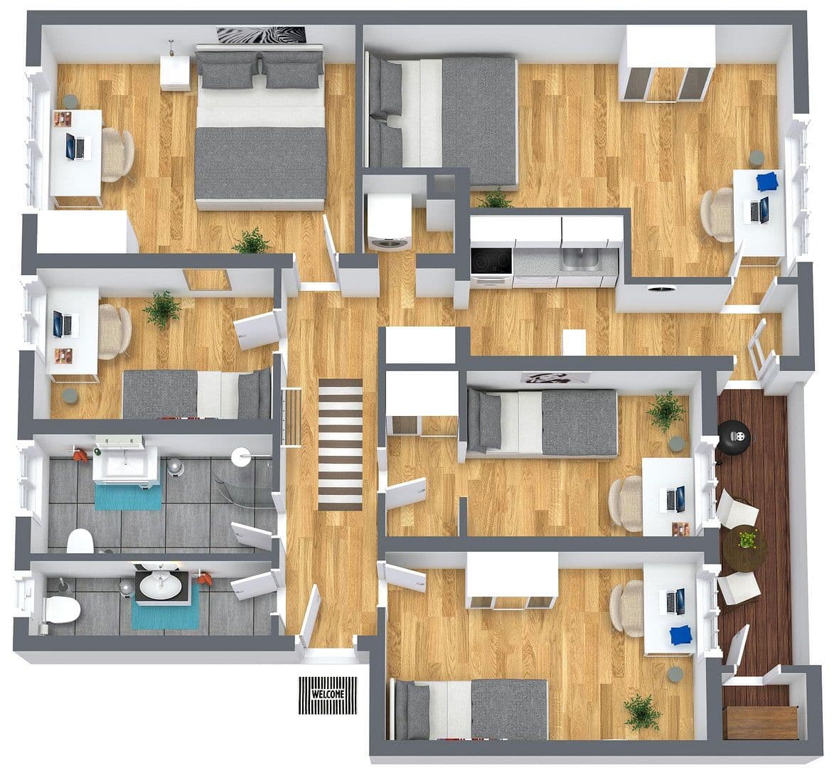 Prenájom bytu 5-izbový 15 m², München, Bavorsko Prenájom bytu 5-izbový 15 m², München, Bavorsko