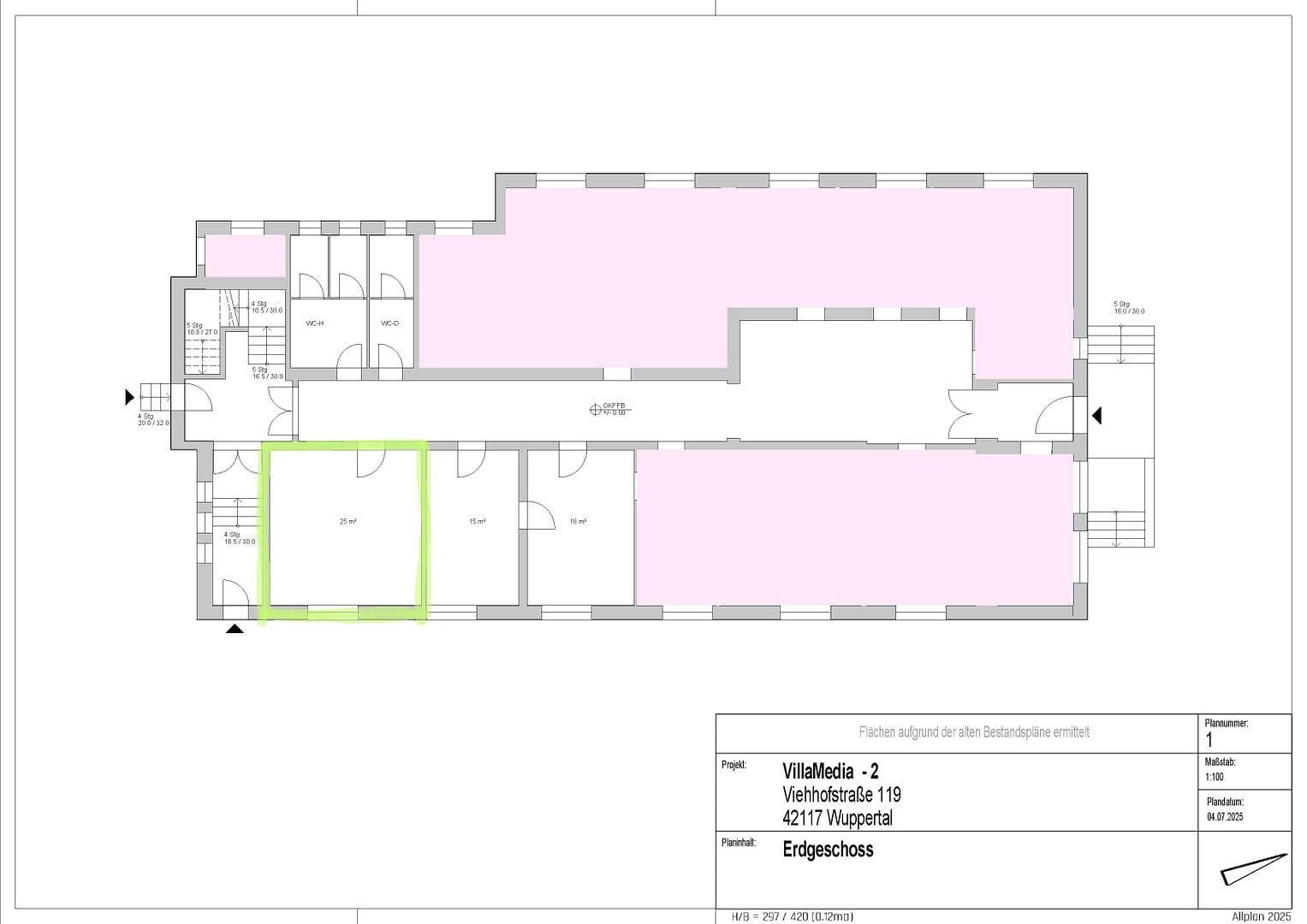 Prenájom kancelárie 34 m², Viehhofstraße 119, Wuppertal, Severné Porýnie - Westfálsko Prenájom kancelárie 34 m², Viehhofstraße 119, Wuppertal, Severné Porýnie - Westfálsko