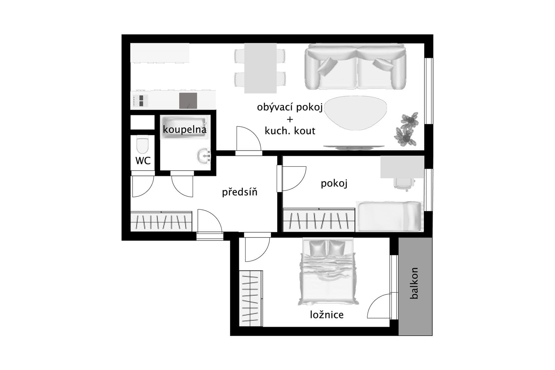 Predaj bytu 3-izbový 66 m², Janovská, Praha, Praha Predaj bytu 3-izbový 66 m², Janovská, Praha, Praha