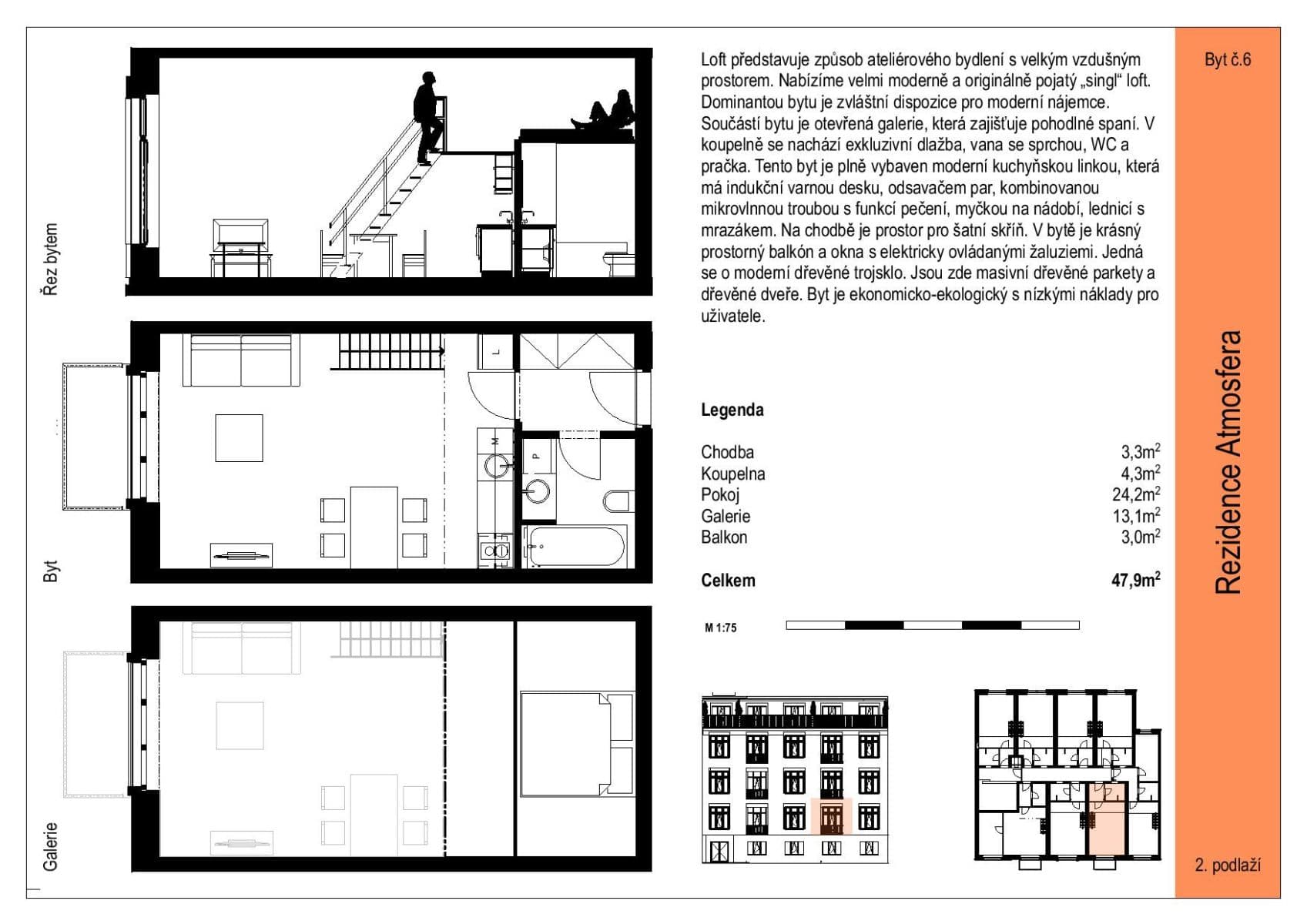 Prenájom bytu 2-izbový 45 m², Ambrožova, Praha, Praha Prenájom bytu 2-izbový 45 m², Ambrožova, Praha, Praha