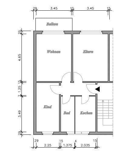 Prenájom bytu 3-izbový 62 m², Angermünde, Brandenbursko Prenájom bytu 3-izbový 62 m², Angermünde, Brandenbursko