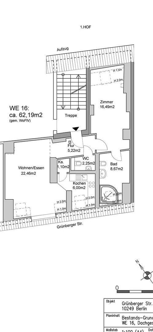 Predaj bytu 2-izbový 62 m², Grünbergerstr. 47, Berlin, Berlín Predaj bytu 2-izbový 62 m², Grünbergerstr. 47, Berlin, Berlín