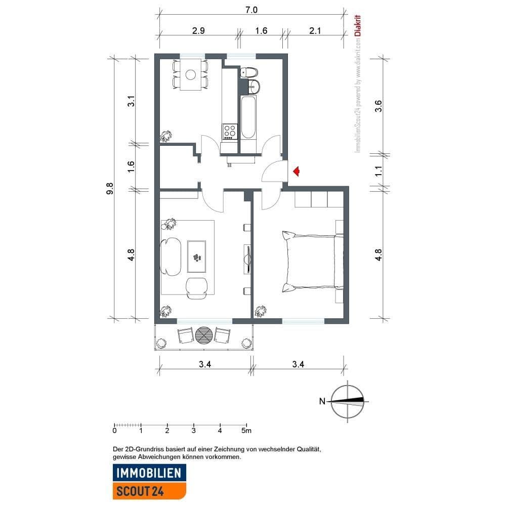 Prenájom bytu 2-izbový 50 m², Berlin, Berlín Prenájom bytu 2-izbový 50 m², Berlin, Berlín