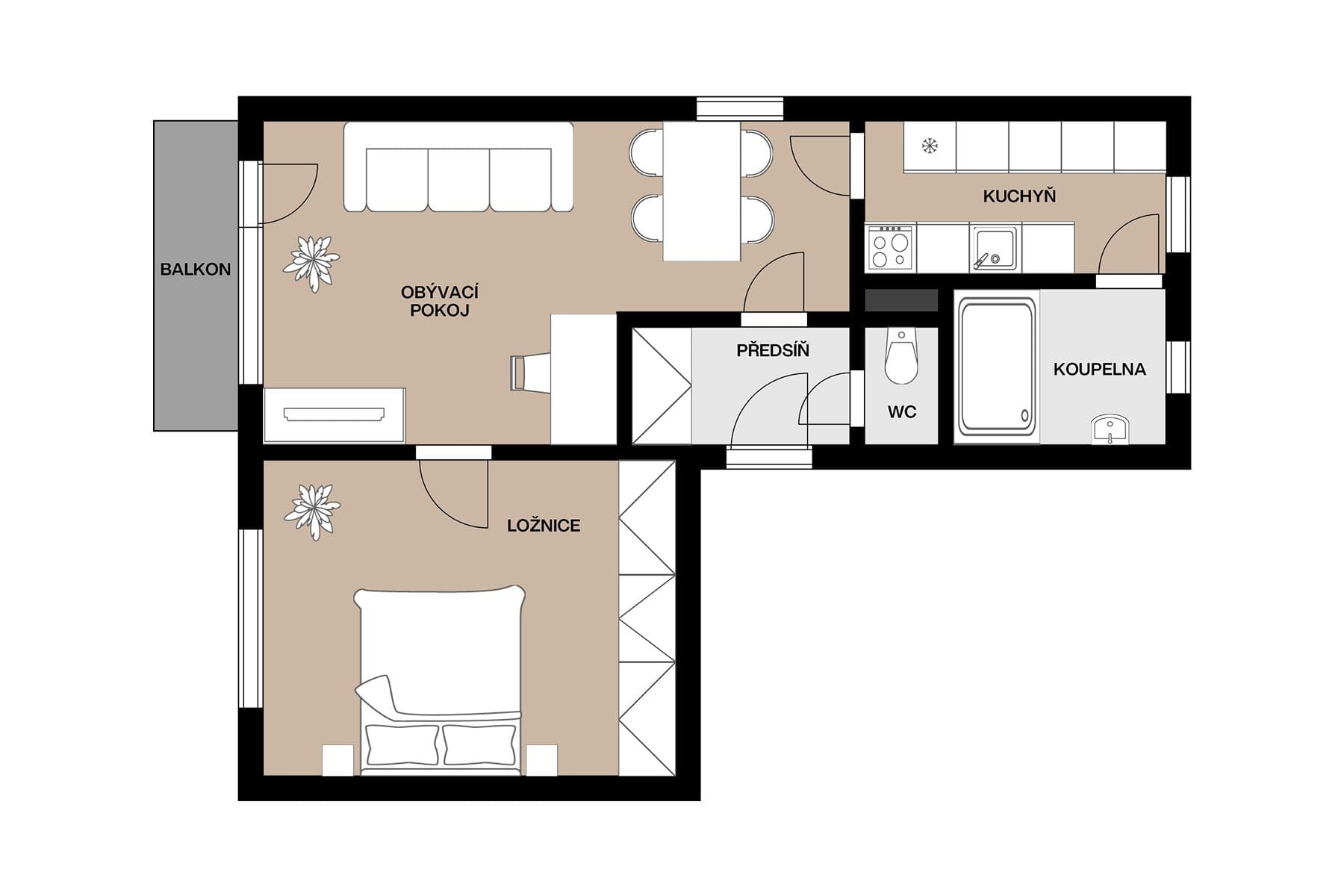Predaj bytu 2-izbový 51 m², Sídl. Míru, Volary, Jihočeský kraj Predaj bytu 2-izbový 51 m², Sídl. Míru, Volary, Jihočeský kraj