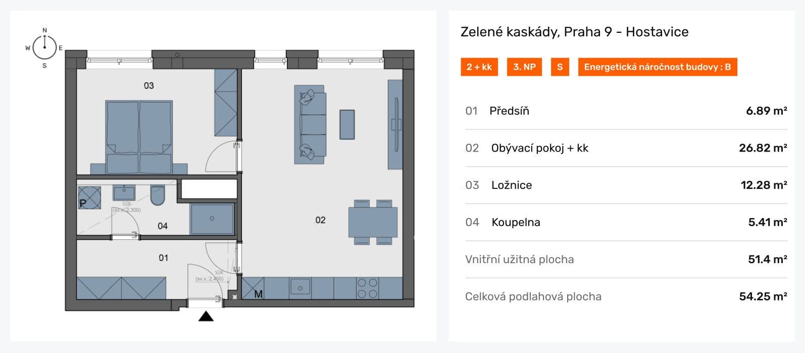 Prenájom bytu 2-izbový 54 m², Českobrodská, Praha, Praha Prenájom bytu 2-izbový 54 m², Českobrodská, Praha, Praha