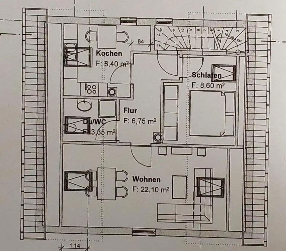 Prenájom bytu 2-izbový 50 m², Bischberg, Bavorsko Prenájom bytu 2-izbový 50 m², Bischberg, Bavorsko