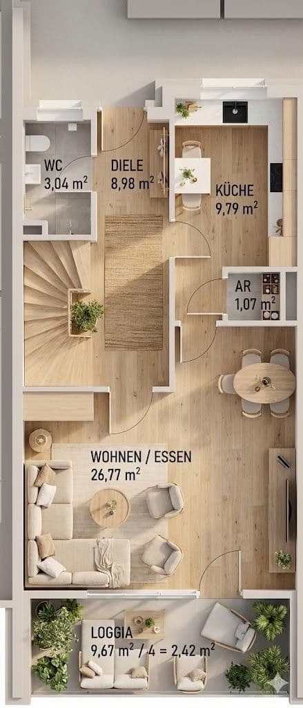 Prenájom bytu 4-izbový 114 m², Siegen, Severné Porýnie - Westfálsko Prenájom bytu 4-izbový 114 m², Siegen, Severné Porýnie - Westfálsko