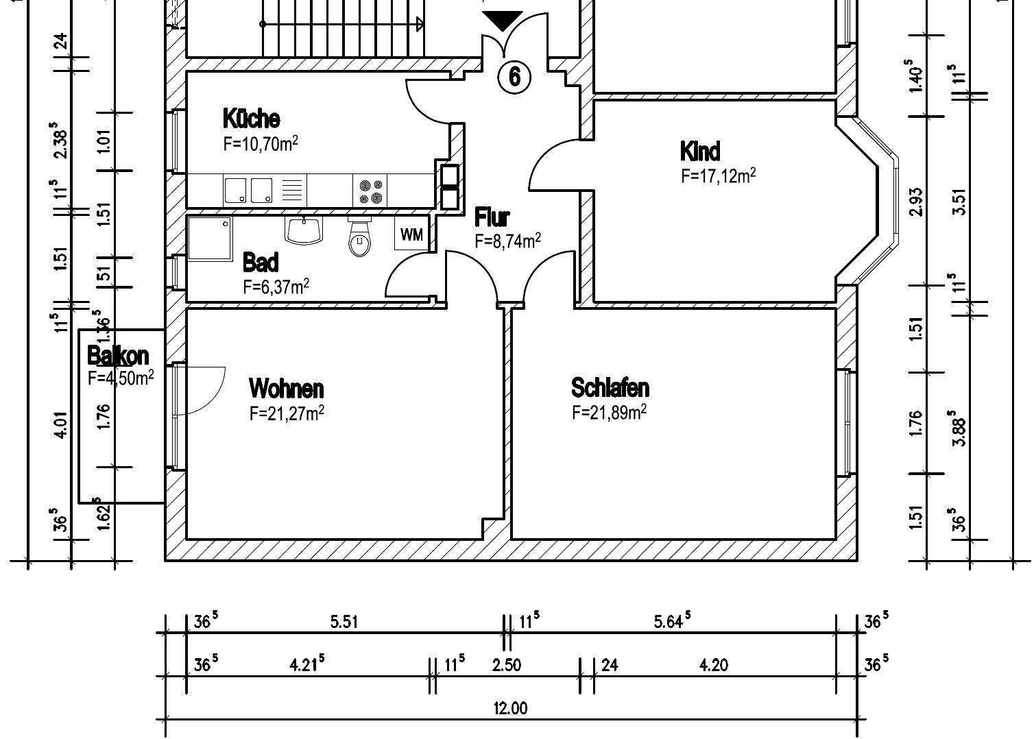 Prenájom bytu 3-izbový 89 m², Jahnstrasse 13, Schwerin, Meklenbursko-Predpomoransko Prenájom bytu 3-izbový 89 m², Jahnstrasse 13, Schwerin, Meklenbursko-Predpomoransko