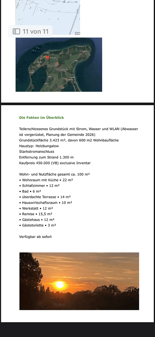 Predaj pozemku 3.420 m², Dranske, Meklenbursko-Predpomoransko Predaj pozemku 3.420 m², Dranske, Meklenbursko-Predpomoransko