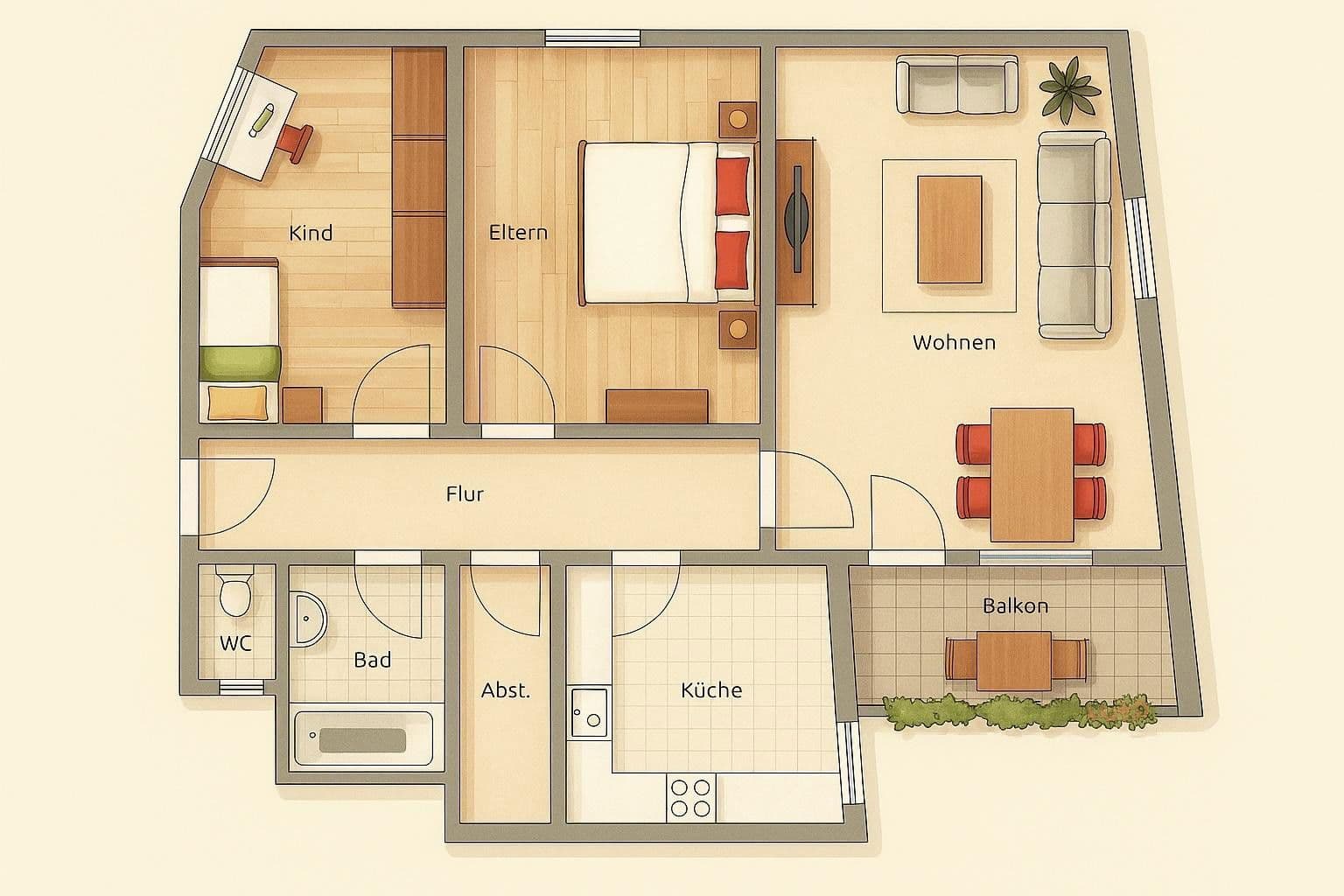 Predaj bytu 3-izbový 88 m², Schweinfurt, Bavorsko Predaj bytu 3-izbový 88 m², Schweinfurt, Bavorsko