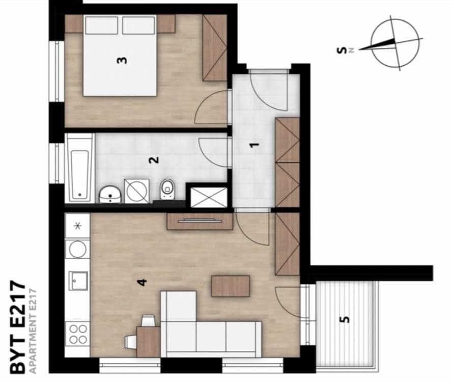 Predaj bytu 2-izbový 45 m², U Továren, Praha, Praha Predaj bytu 2-izbový 45 m², U Továren, Praha, Praha