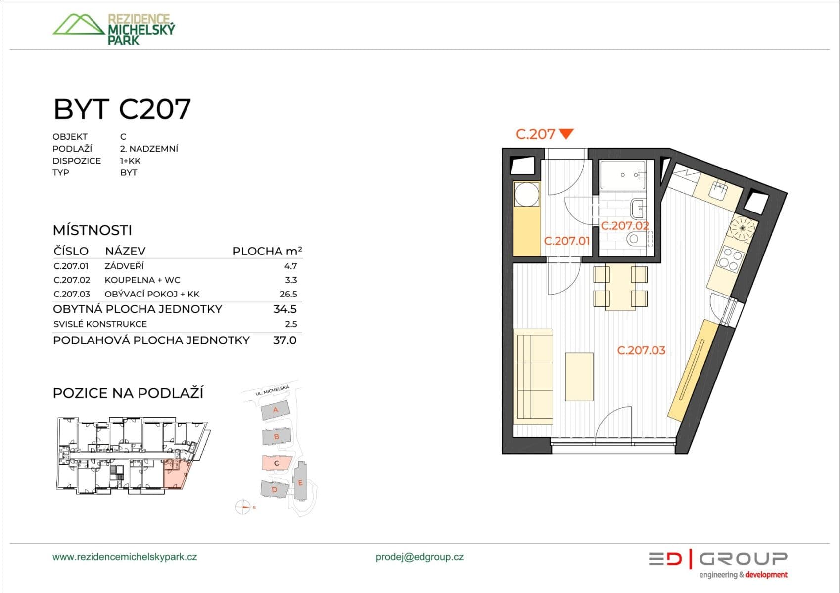 Prenájom bytu 1-izbový 37 m², Michelská, Praha, Praha Prenájom bytu 1-izbový 37 m², Michelská, Praha, Praha