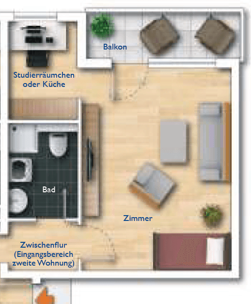 Predaj bytu 1-izbový 40 m², Mainz Bretzenheim, Porýnie-Falcko Predaj bytu 1-izbový 40 m², Mainz Bretzenheim, Porýnie-Falcko